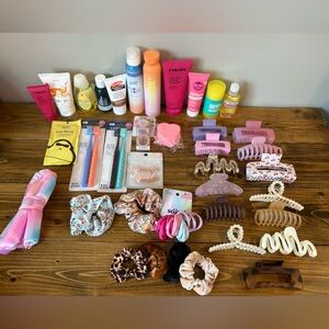 Colorful Hair Accessories and Skincare Bundle